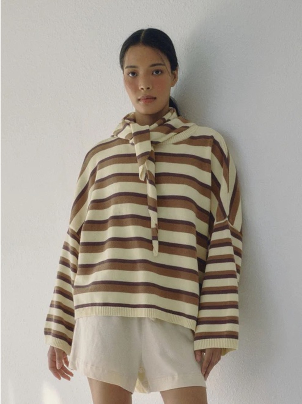 Boheme Striped Knit & Knit Bandana Set